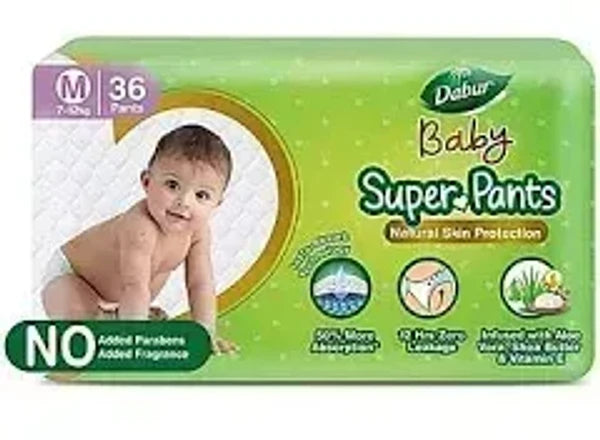 Dabur baby Super Diaper Pants -M(36 N)