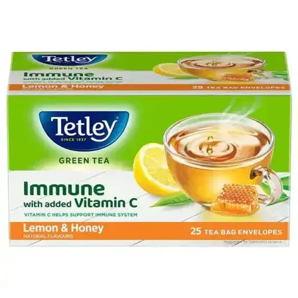 TATA TETLEY GREEN LEMON AND HONEY TEA BAG 25 U