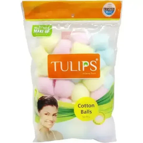 Tulips Colour Cotton Balls (50pc)