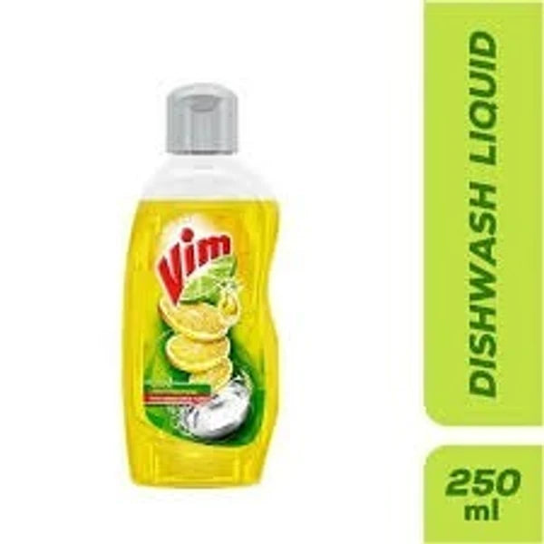 VIM DROP LEMON LIQUID DISHWASH ACTIVE GEL 250 ML